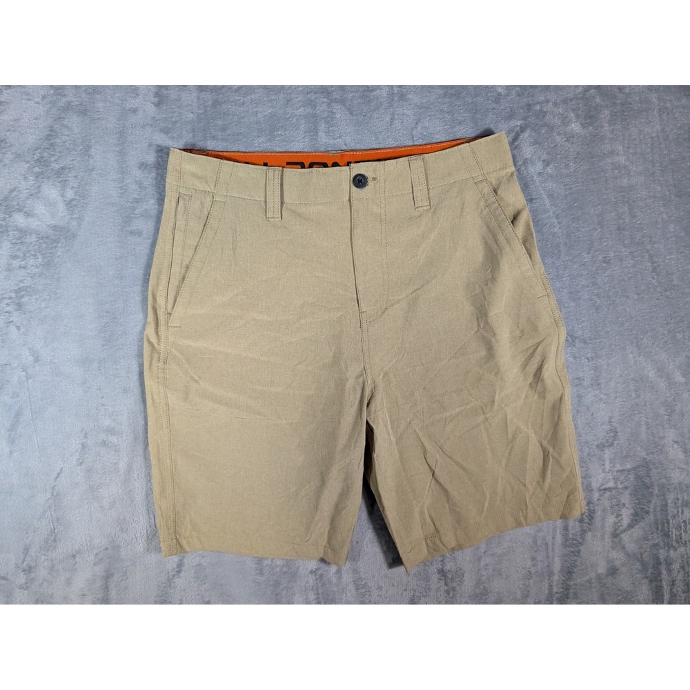 Denali Mens Tan Khaki‎ Performance Hiking Trail Shorts Stretch Tech Outdoor 32